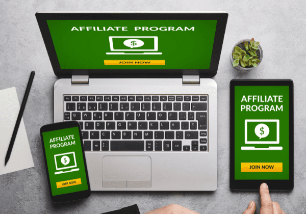 Laptop, Phone, And Tablet Says Affiliate Program Join Now